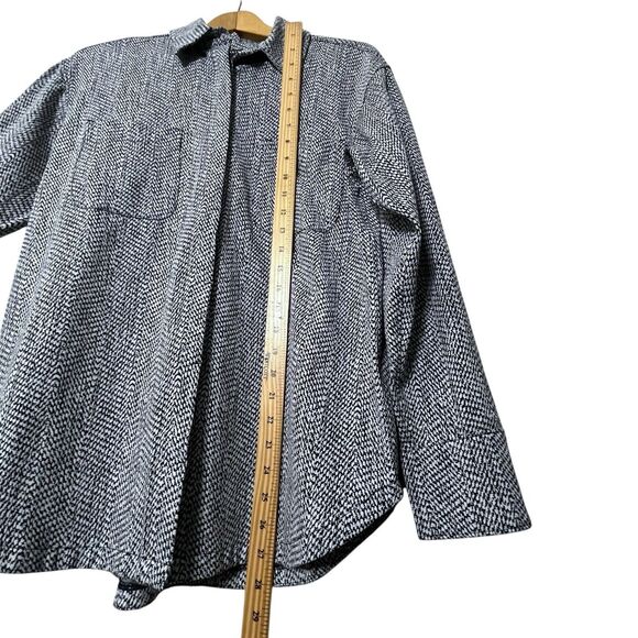 Athleta Braiden Shirt Jacket Textured Black White Women’s Size XS Oversized Laye - Picture 13 of 13